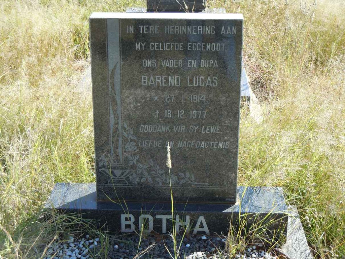 BOTHA Barend Lucas 1914-1977