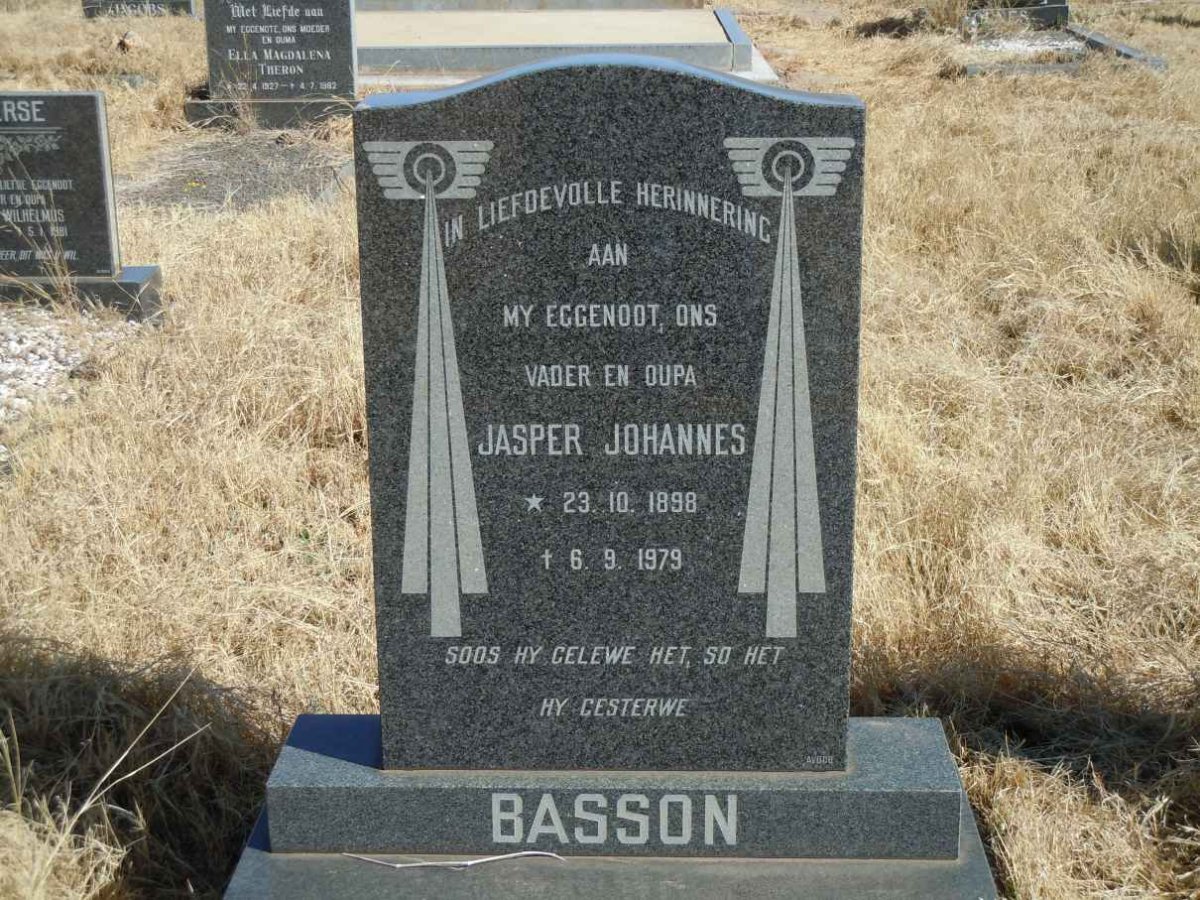 BASSON Jasper Johannes 1898-1979