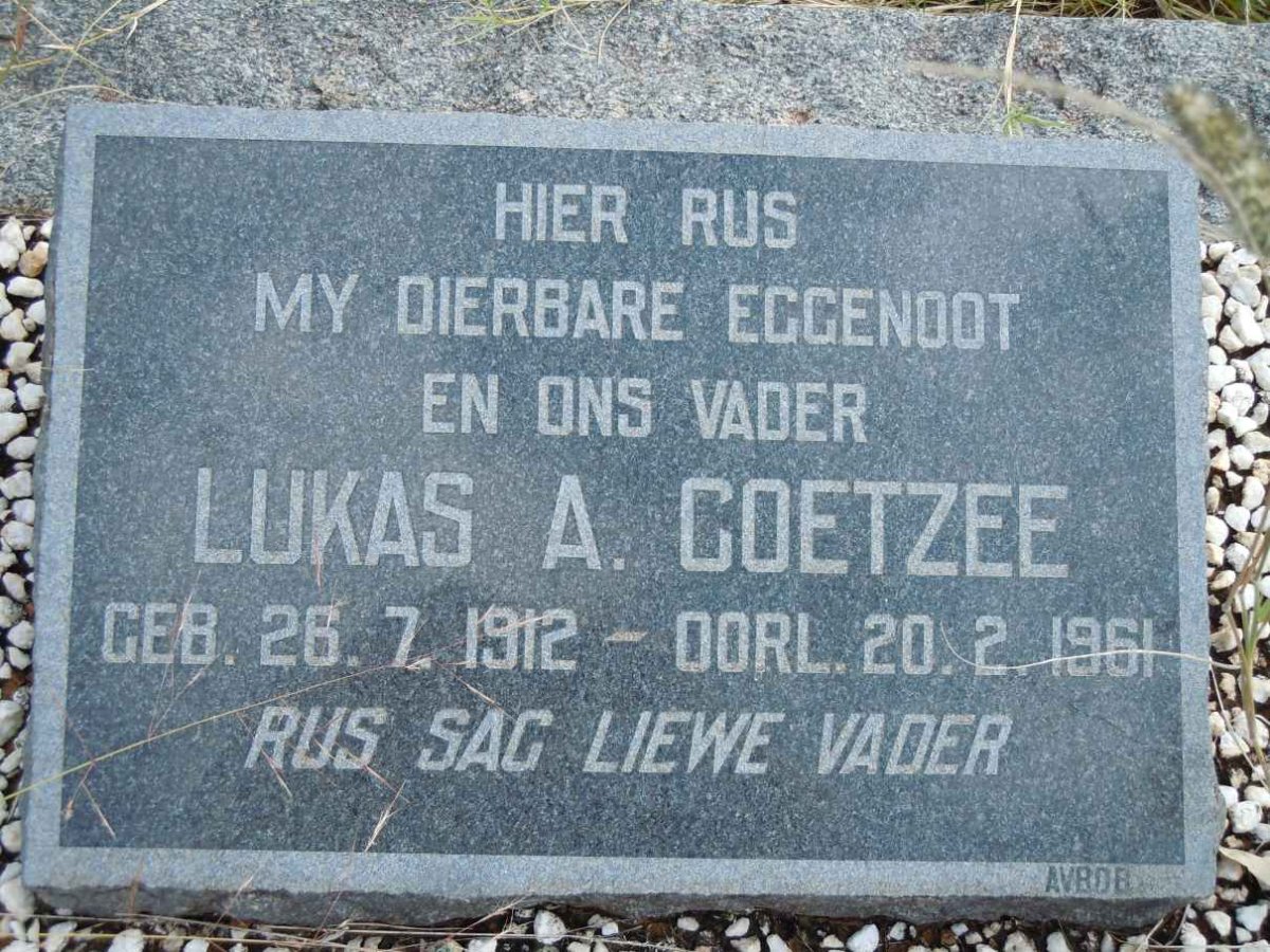 COETZEE Lukas A. 1912-1961