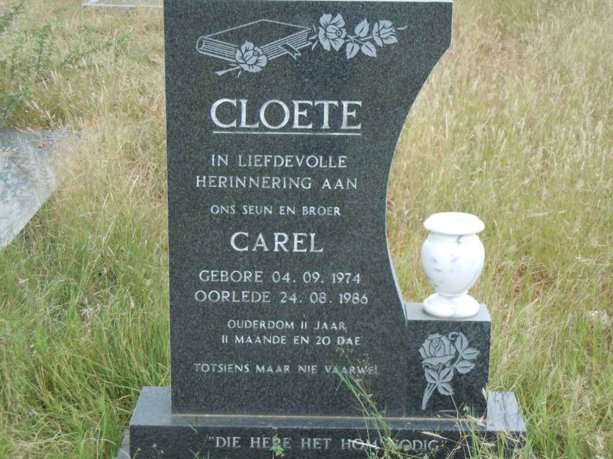 CLOETE Carel 1974-1986
