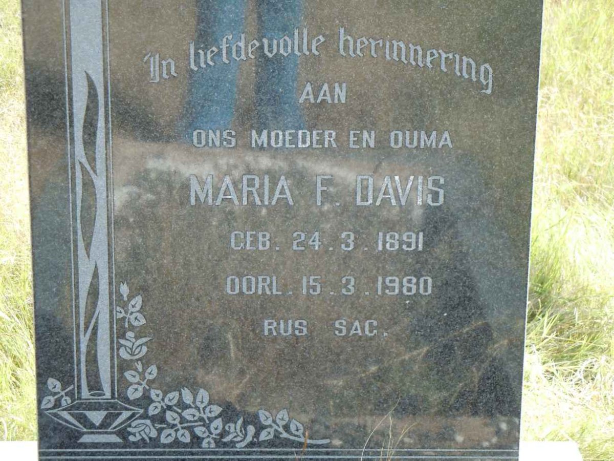 DAVIS Maria F. 1891-1980