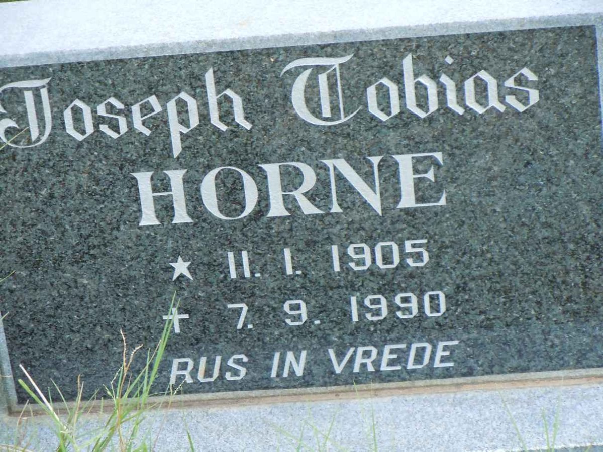 HORNE Joseph Tobias 1905-1990