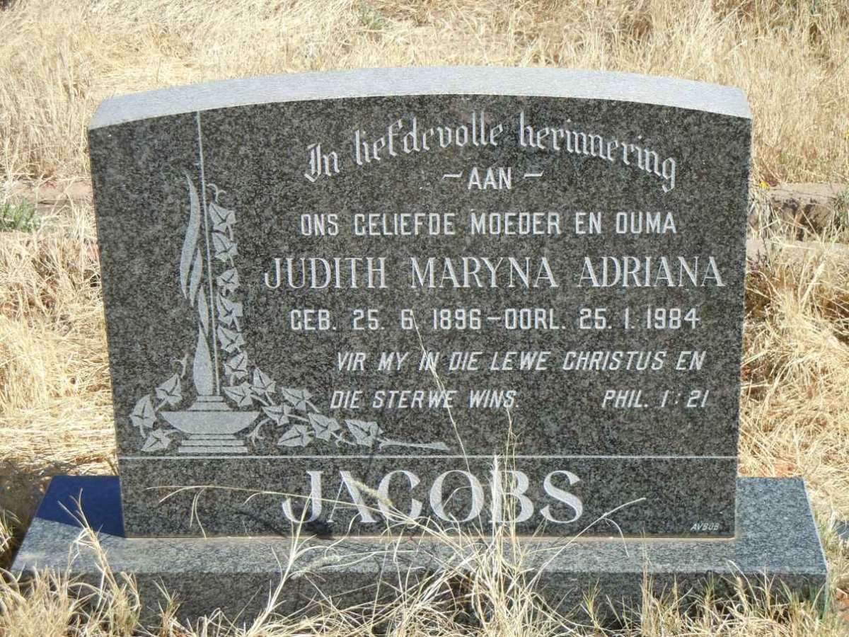 JACOBS Judith Maryna Adriana 1896-1984