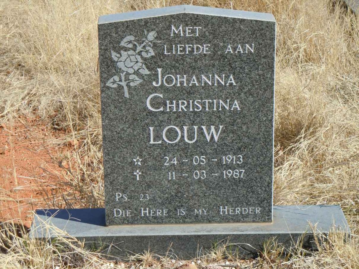 LOUW Johanna Christina 1913-1987