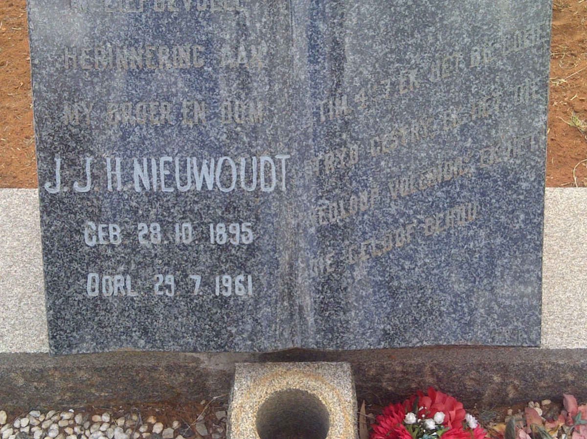 NIEUWOUDT J.J.H. 1895-1961