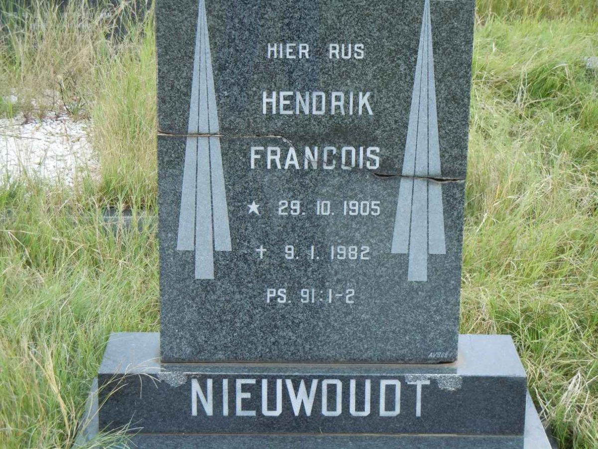 NIEUWOUDT Hendrik Francois 1905-1982