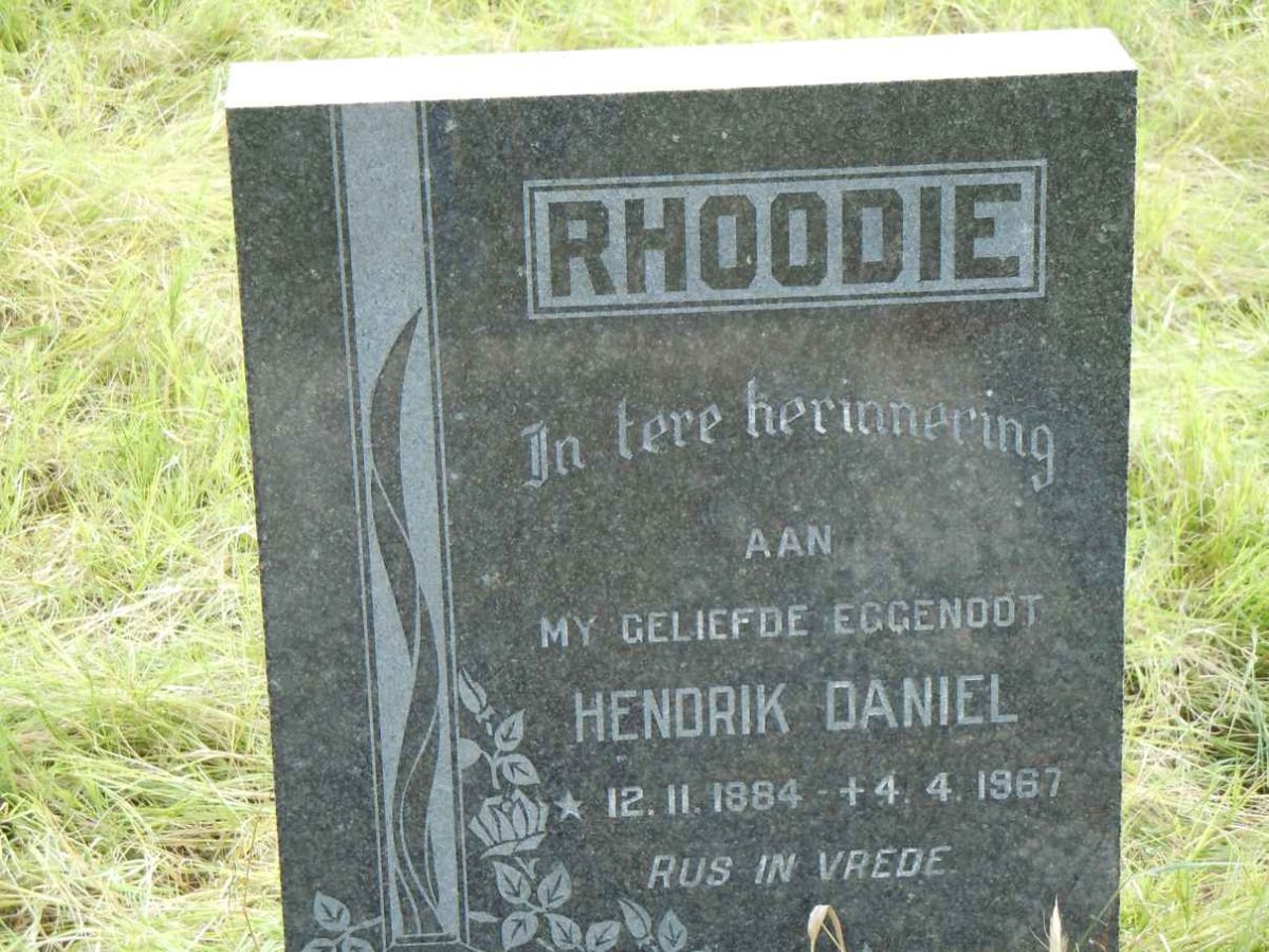 RHOODIE Hendrik Daniel 1884-1967