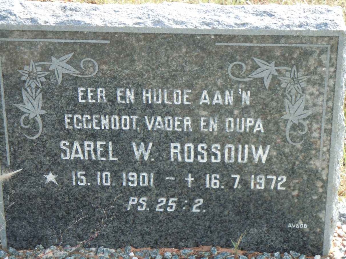 ROSSOUW Sarel W. 1901-1972
