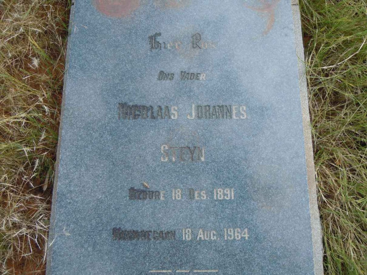 STEYN Nicolaas Johannes 1891-1964