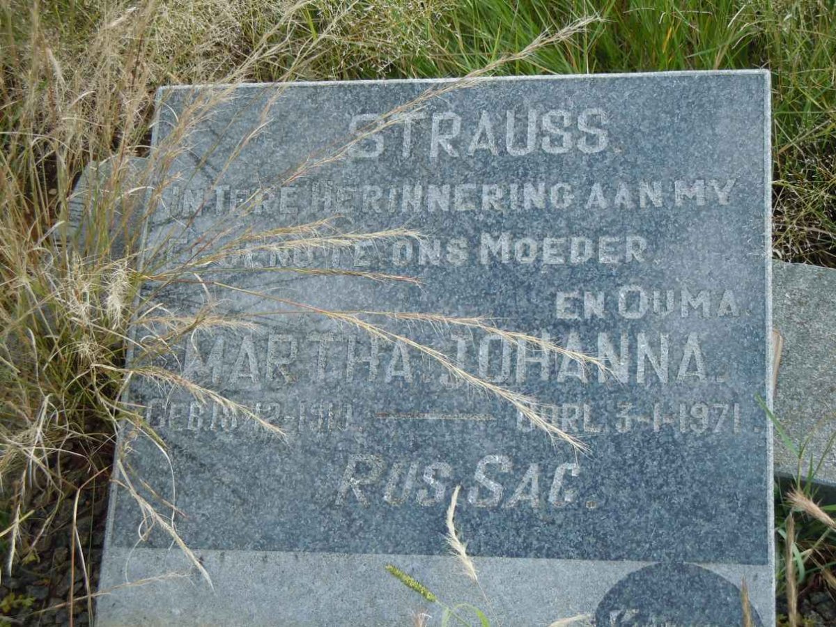STRAUSS Martha Johanna 1919-1971