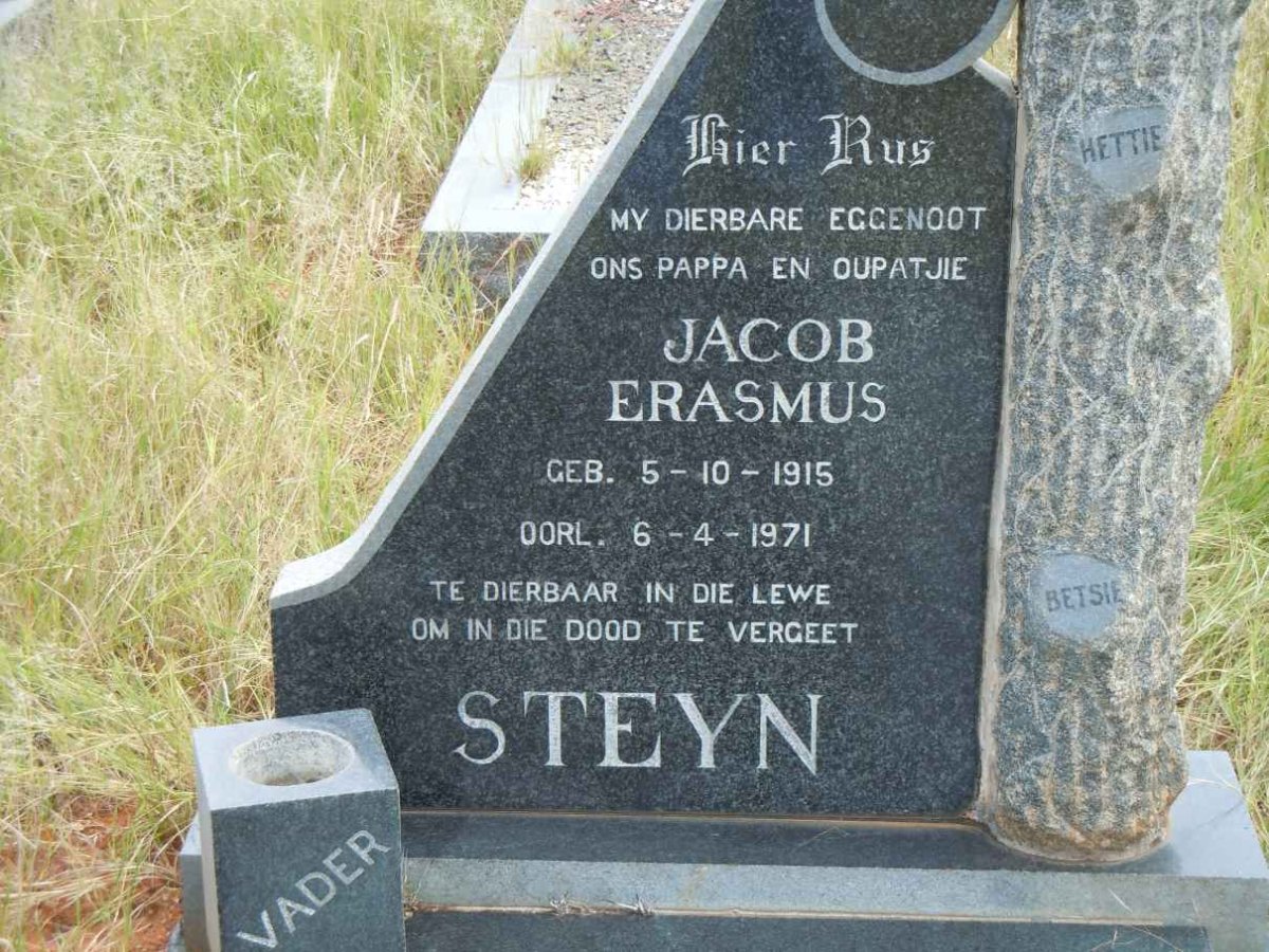 STEYN Jacob Erasmus 1915-1971