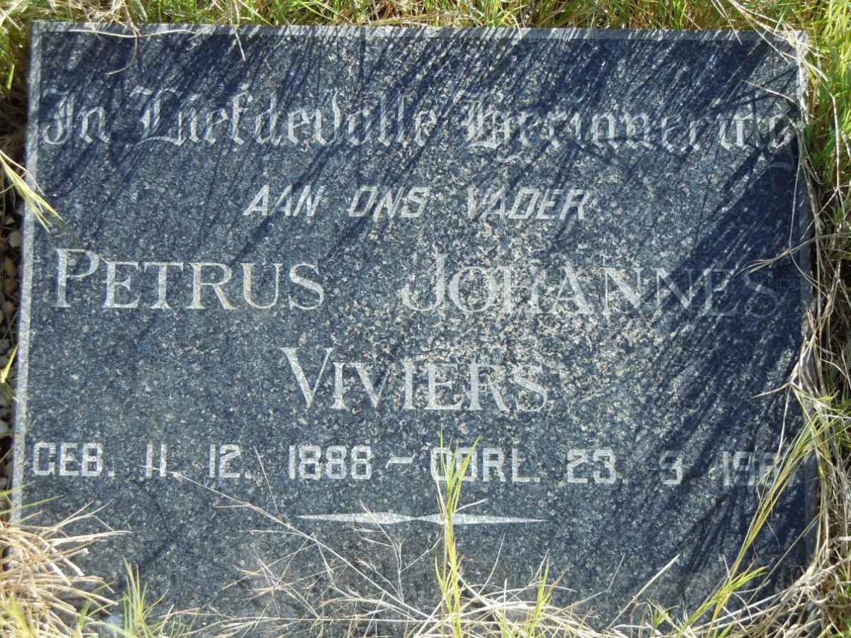 VIVIERS Petrus Johannes 1888-1967