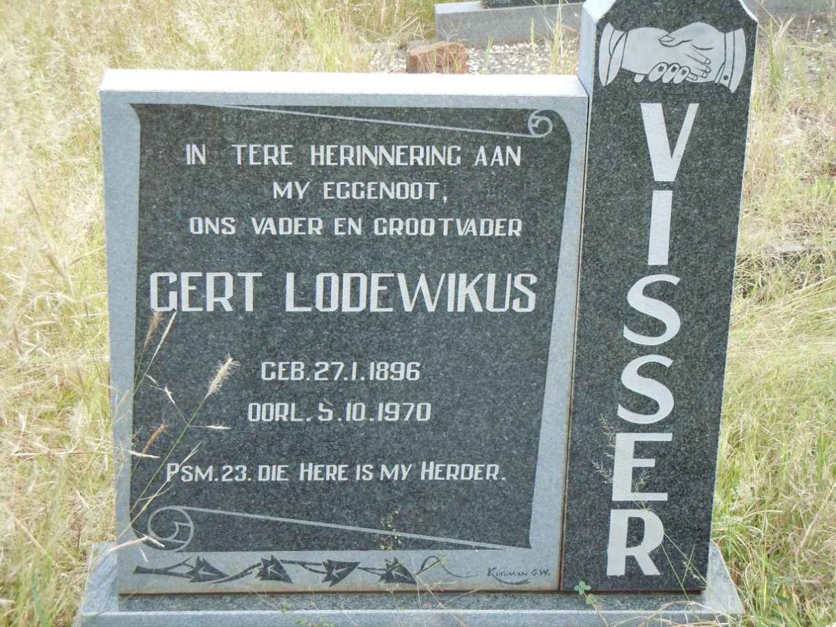 VISSER Gert Lodewikus 1896-1970