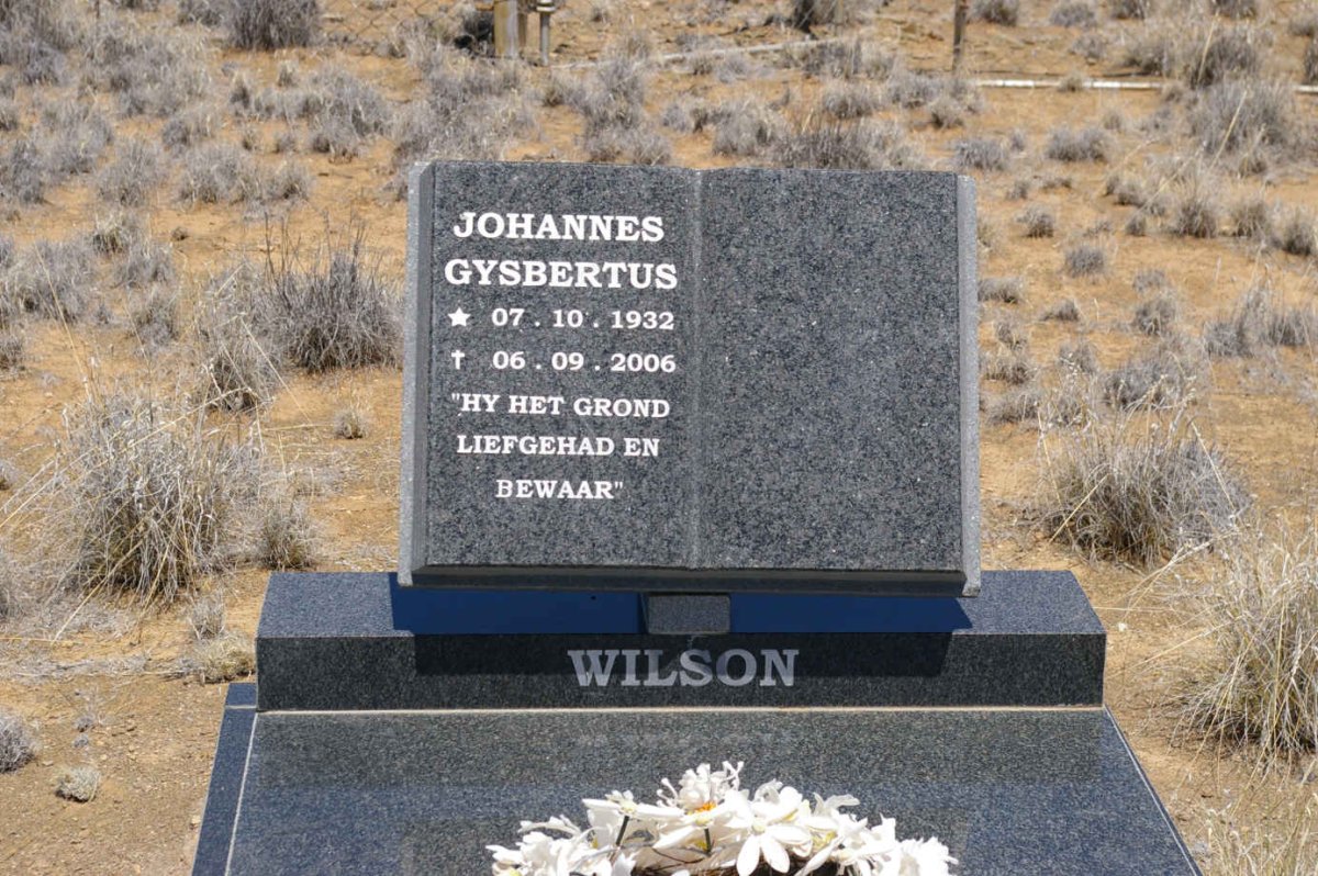 WILSON Johannes Gysbertus 1932-2006