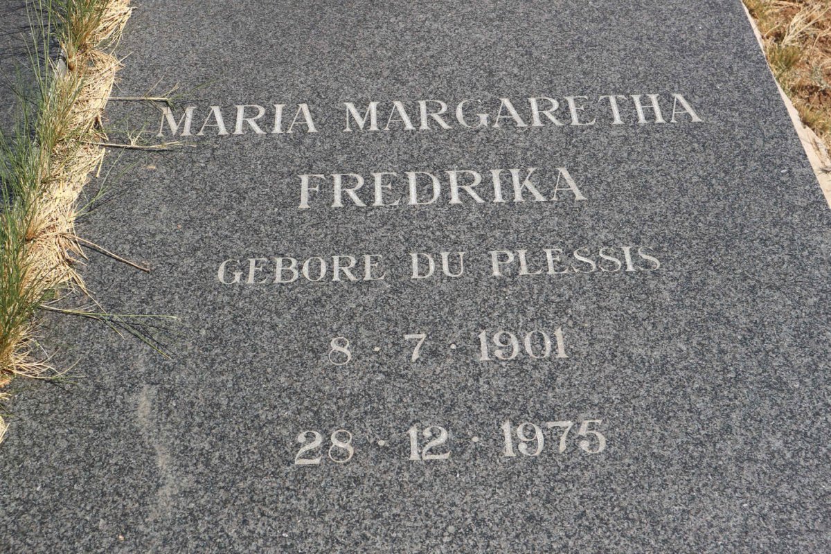 ROOYEN Johannes George Fourie, van 1899- &amp; Maria Margaretha Fredrika DU PLESSIS 1901-1975
