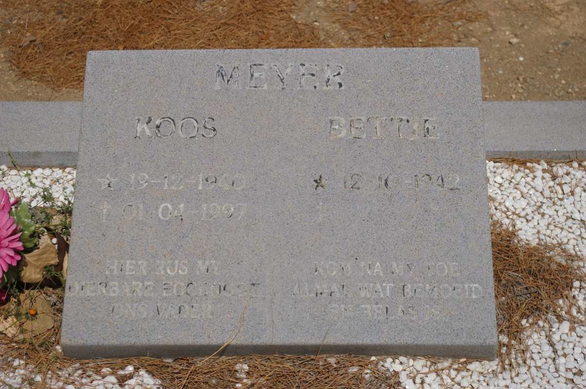 MEYER Koos 1940-1997 &amp; Bettie 1942-