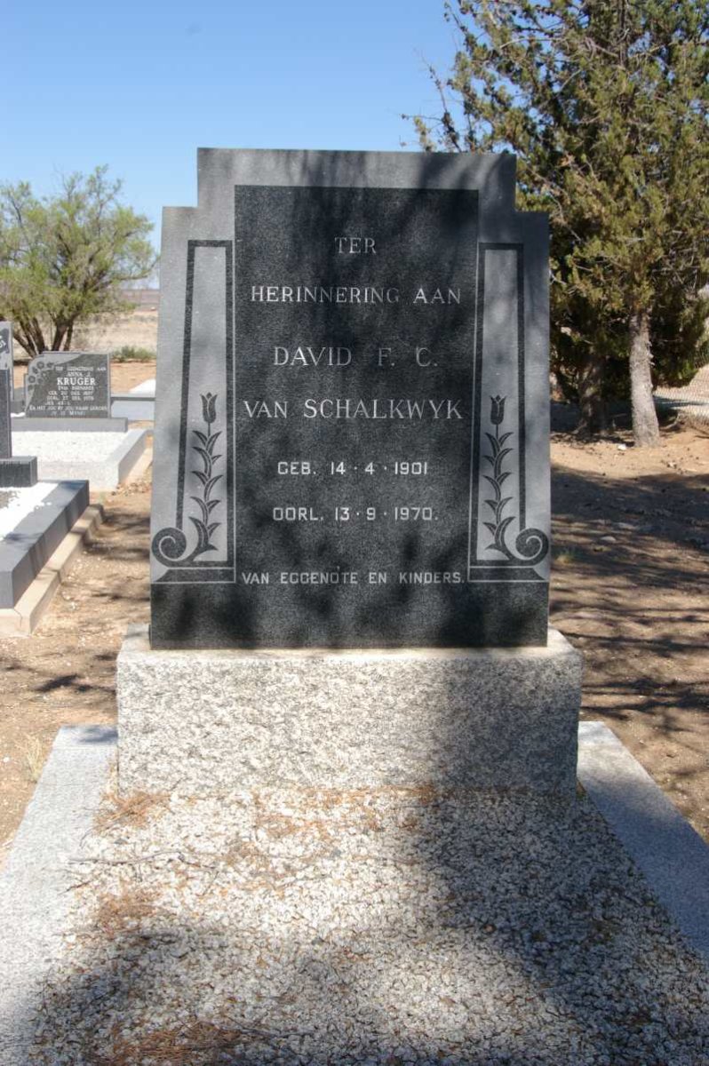 SCHALKWYK David F.C., van 1901-1970