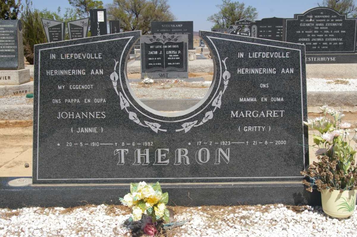 THERON Johannes 1910-1992 &amp; Margaret 1923-2000