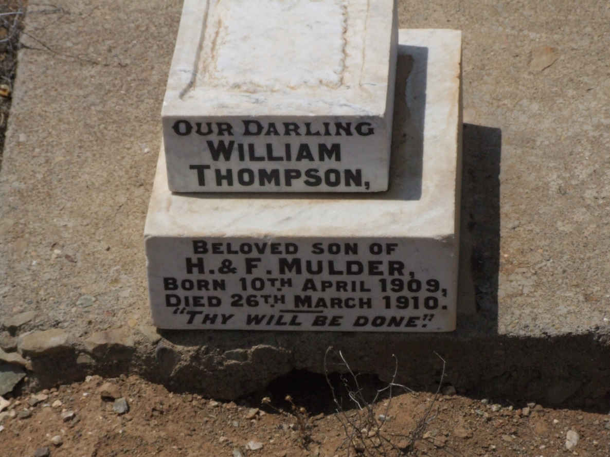 MULDER William Thompson 1909-1910