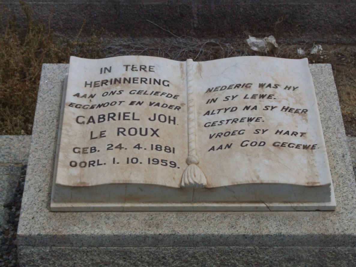 ROUX Gabriel Joh., le 1881-1959