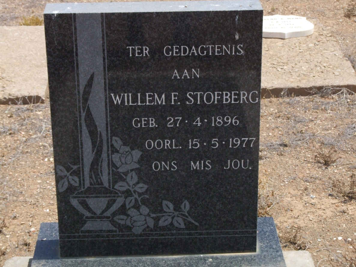 STOFBERG Willem F. 1896-1977