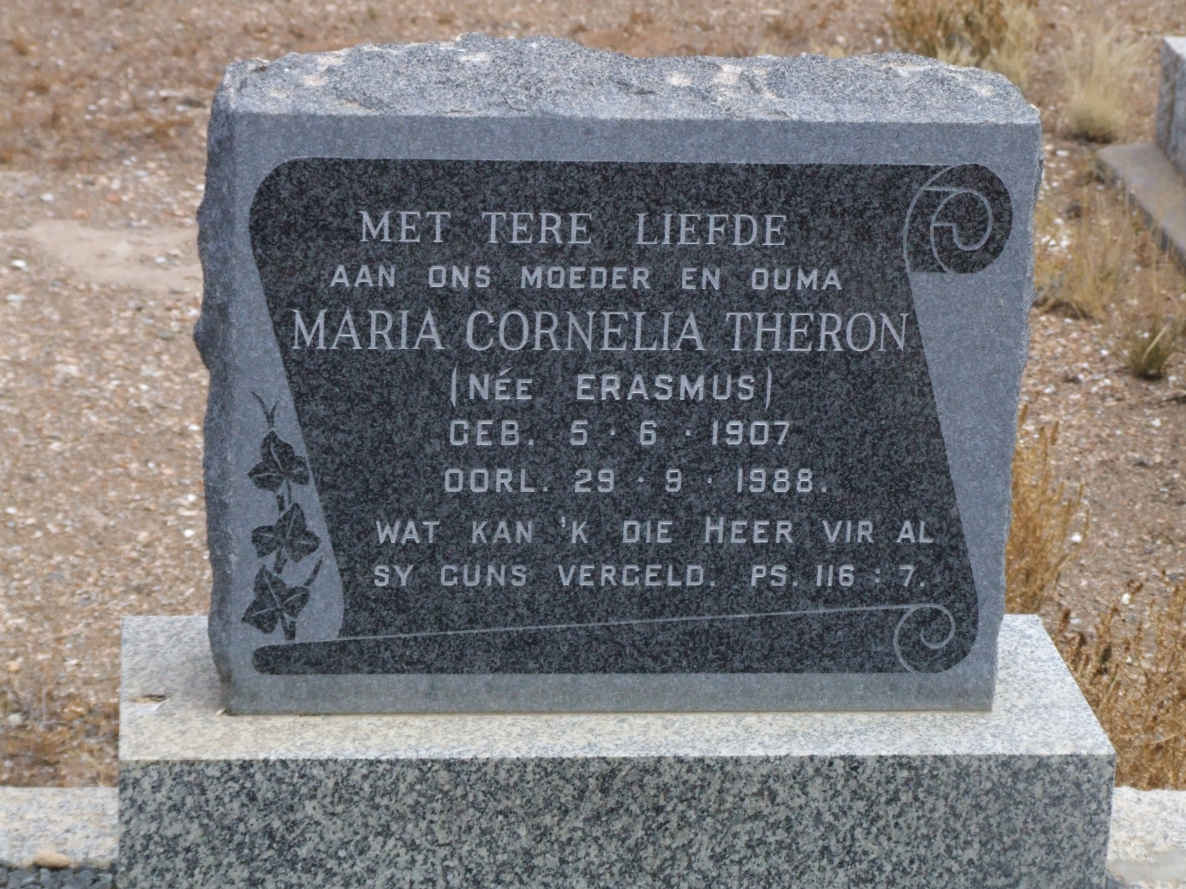 THERON Maria Cornelia nee ERASMUS 1907-1988