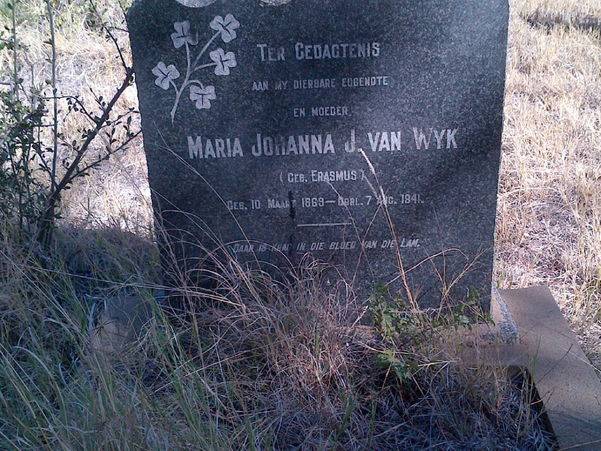 WYK Maria Johanna J., van nee ERASMUS 1869-1941